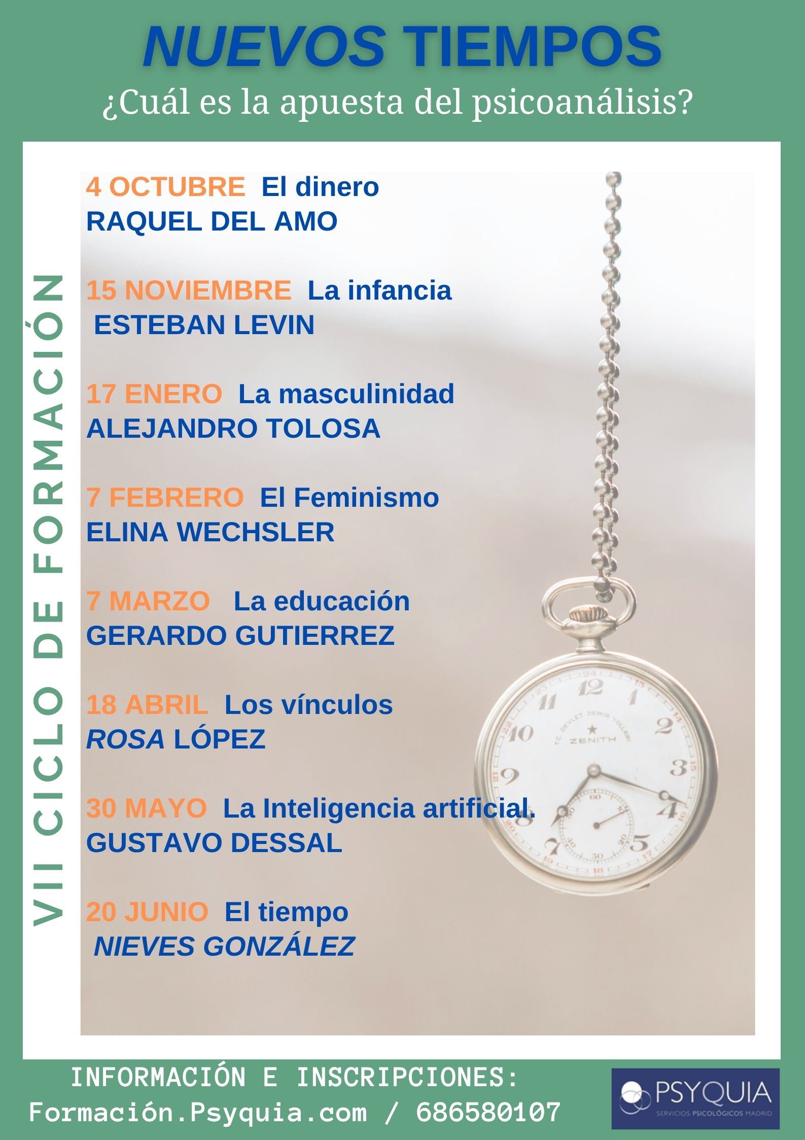 VII Ciclo de formación: NUEVOS TIEMPOS. ¿Cuál es la apuesta del psicoanálisis?