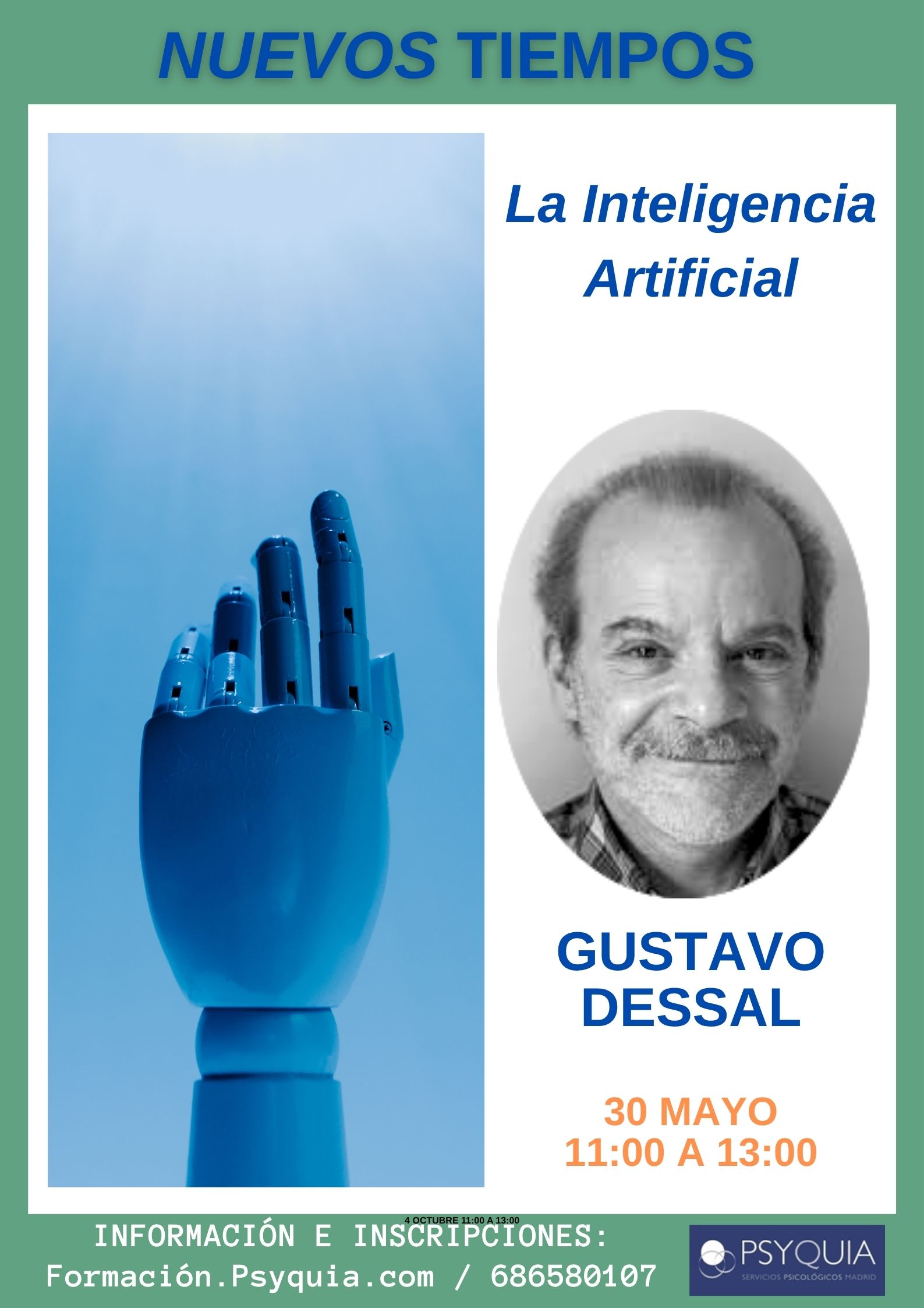 30/5/26 Lección 7 Nuevos tiempos: La inteligencia artificial- Gustavo Dessal.