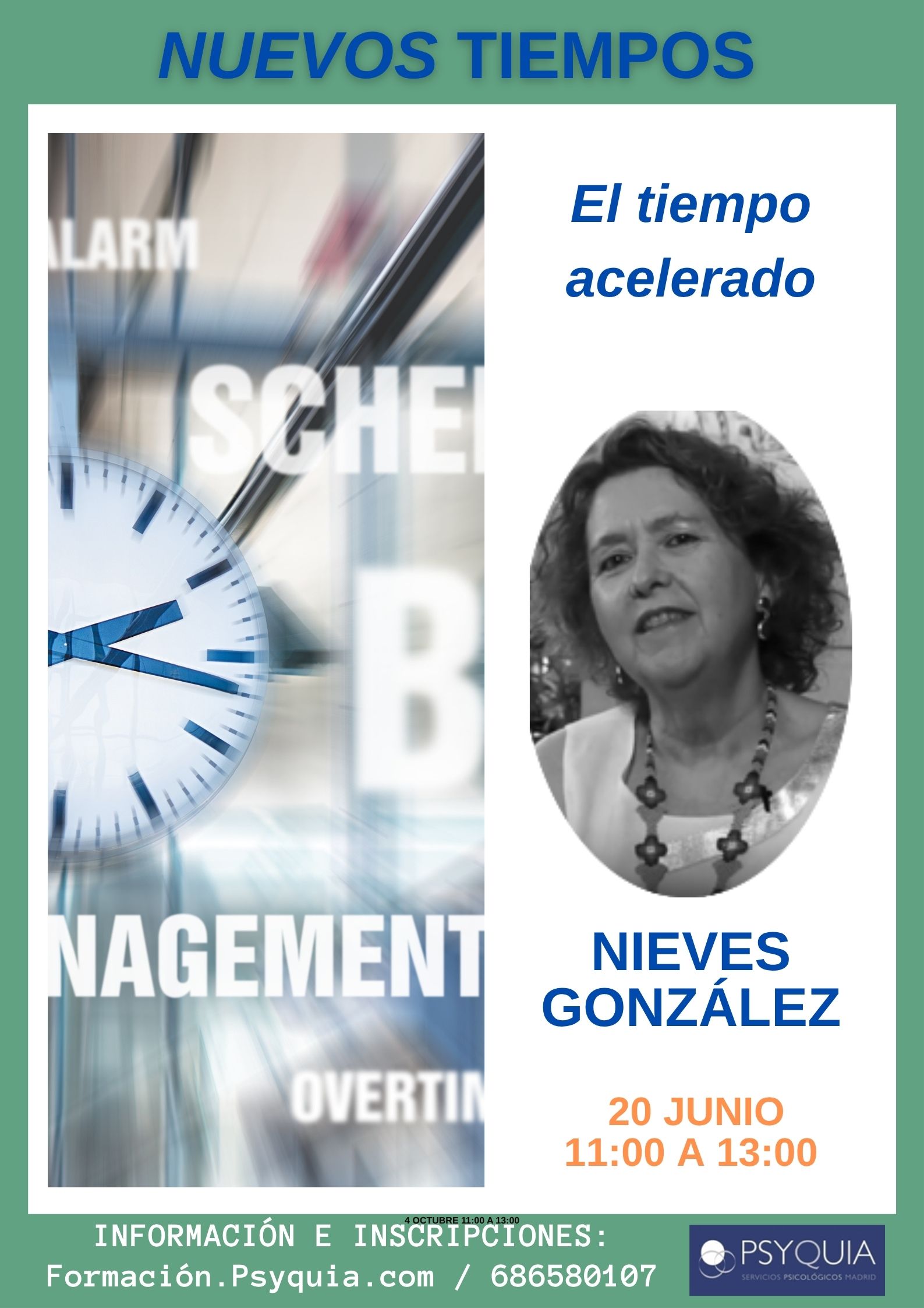 20/6/26 Lección 8 Nuevos tiempos: El tiempo acelerado-Nieves González.