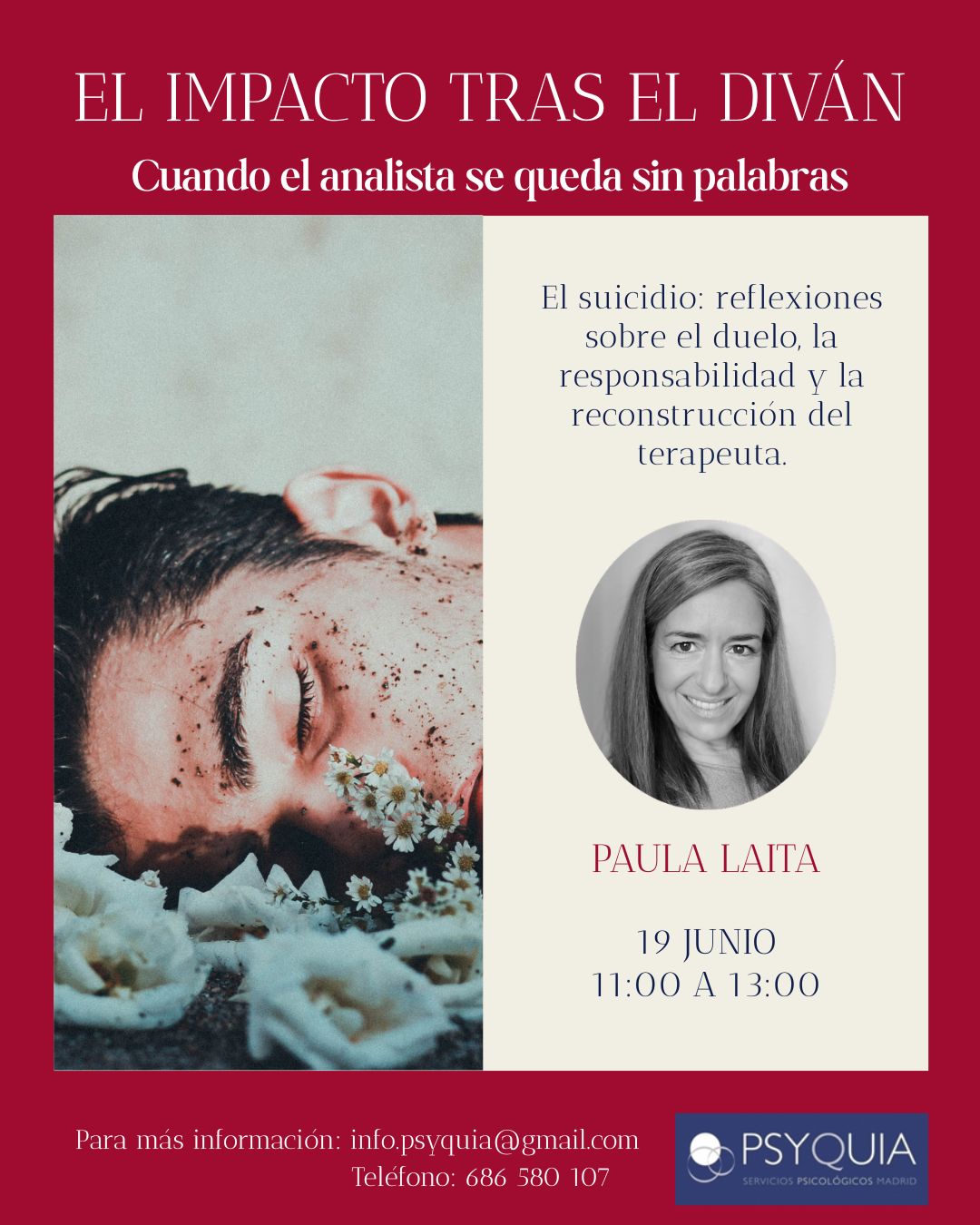 19/6/27 Lección 8 El suicidio. Reflexiones sobre el duelo, la responsabilidad y la reconstrucción del terapeuta. Paula Laita.