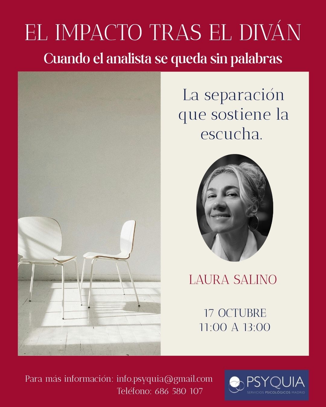 17/10/26 Lección 1 “El impacto tras el diván”: La separación que sostiene la escucha-Laura Salino.